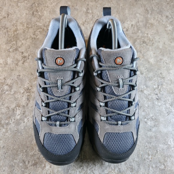 Merrell Moab 2 Grey Leather Hiking Shoes Womens 10 W / Mens 8.5 Boot J06014W New - Picture 2 of 10